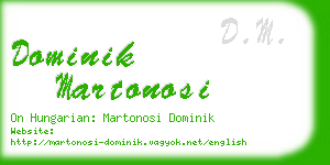 dominik martonosi business card